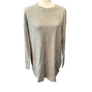 J.Jill Womens Grey Long-Sleeve Ribbed Knit Top - Size XL